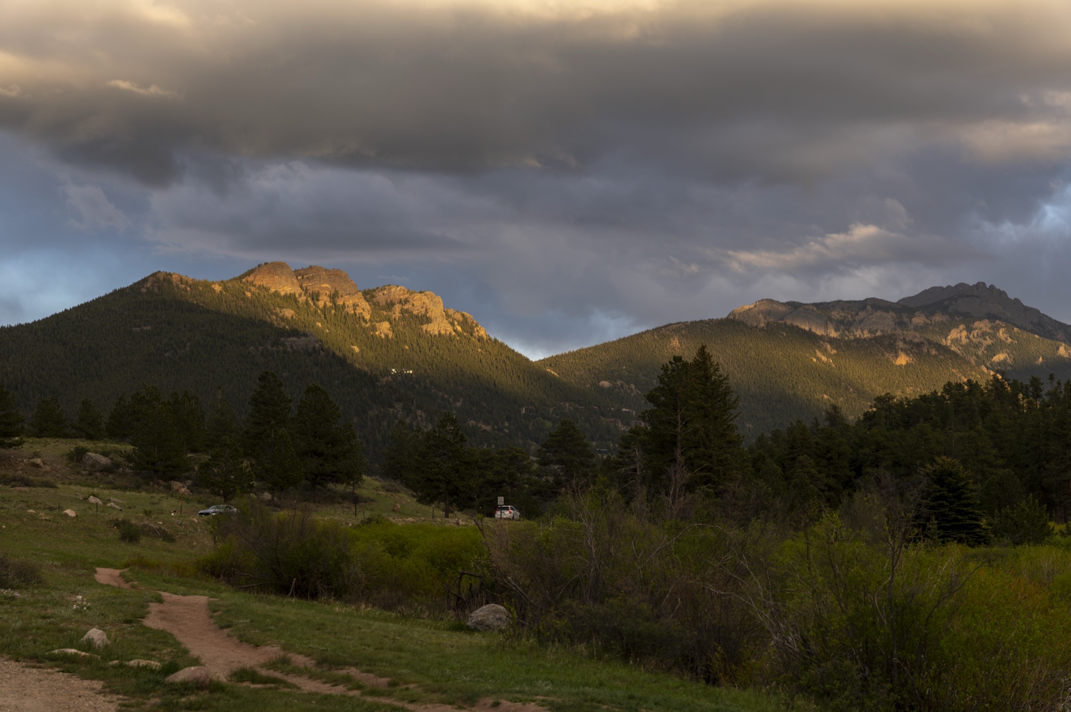 Golden light on a ridge