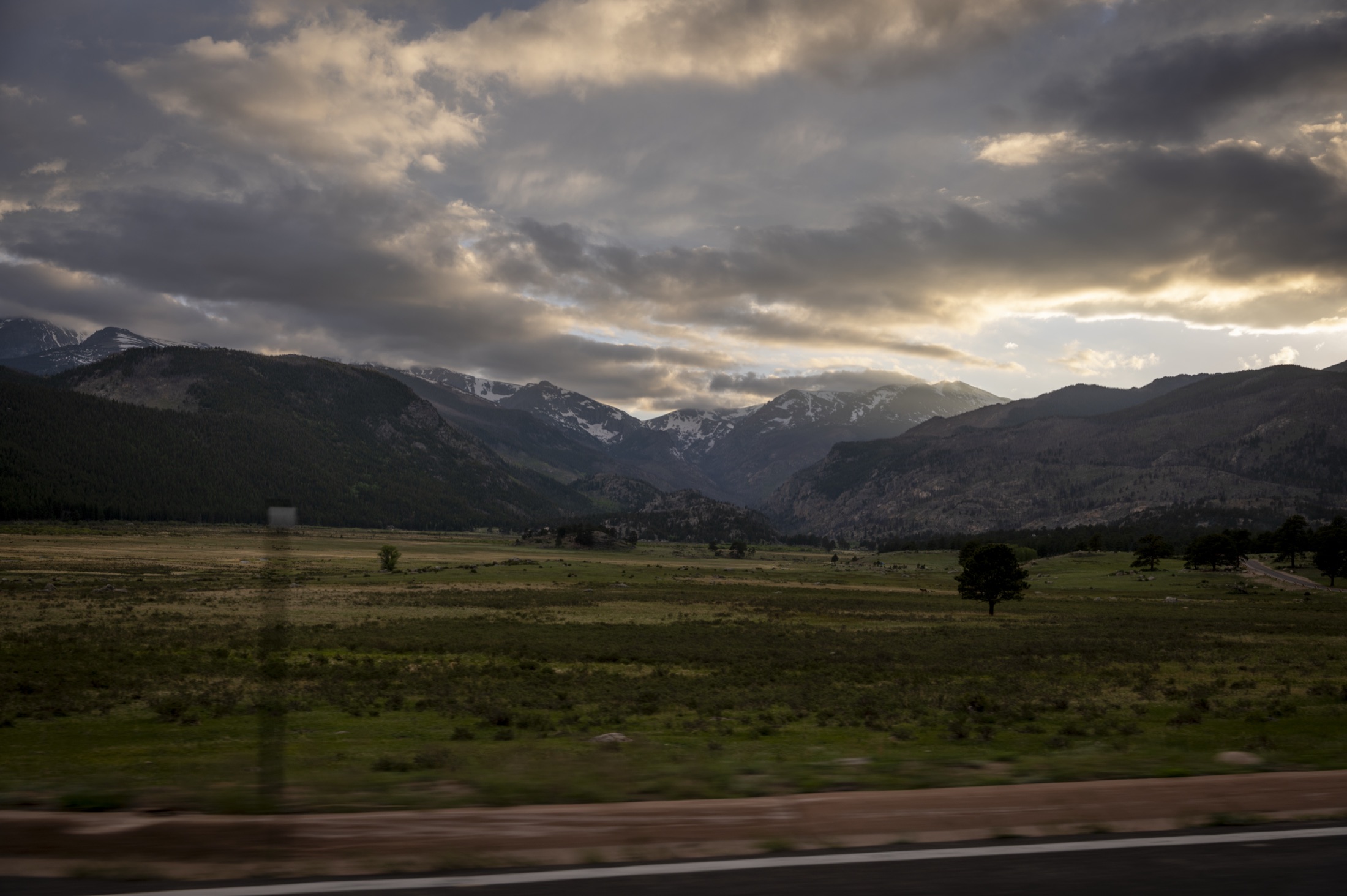Rocky Mountain valley at dusk