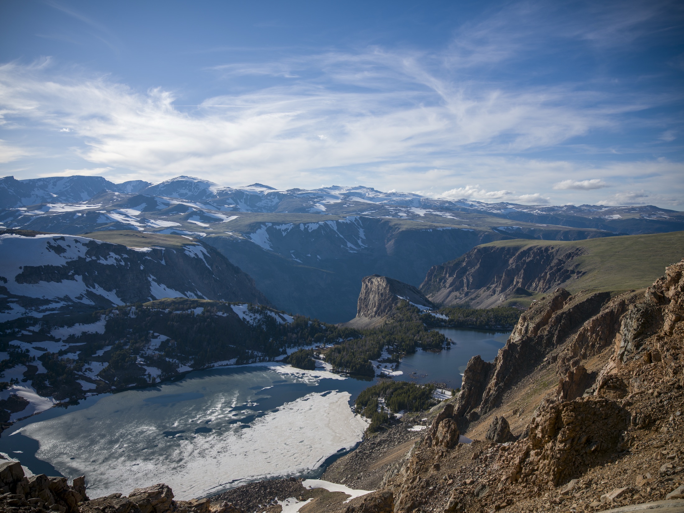 A frozen lake on the Beartooth